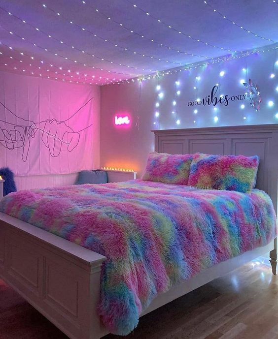 Neon Aesthetic Bedroom